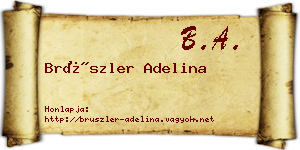 Brüszler Adelina névjegykártya